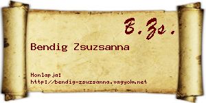 Bendig Zsuzsanna névjegykártya