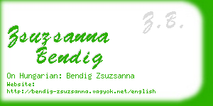 zsuzsanna bendig business card